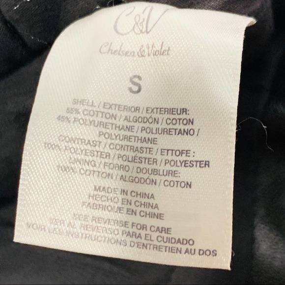 Chelsea & Violet Moto Biker Jacket Design Full Zip - Picture 7 of 8